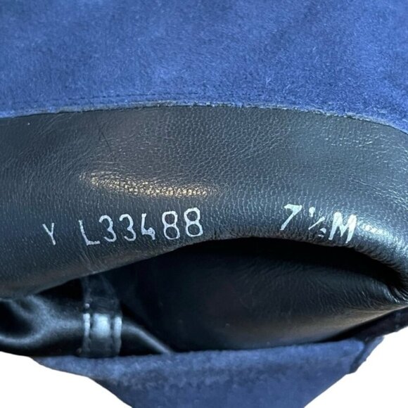 Stuart Weitzman Navy Suede Tall Boots Size 7.5M - Picture 10 of 11